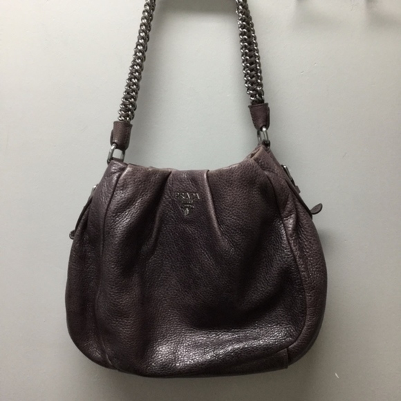Prada Lux De Grade Cervo deerskin pleated hobo - Picture 1 of 1